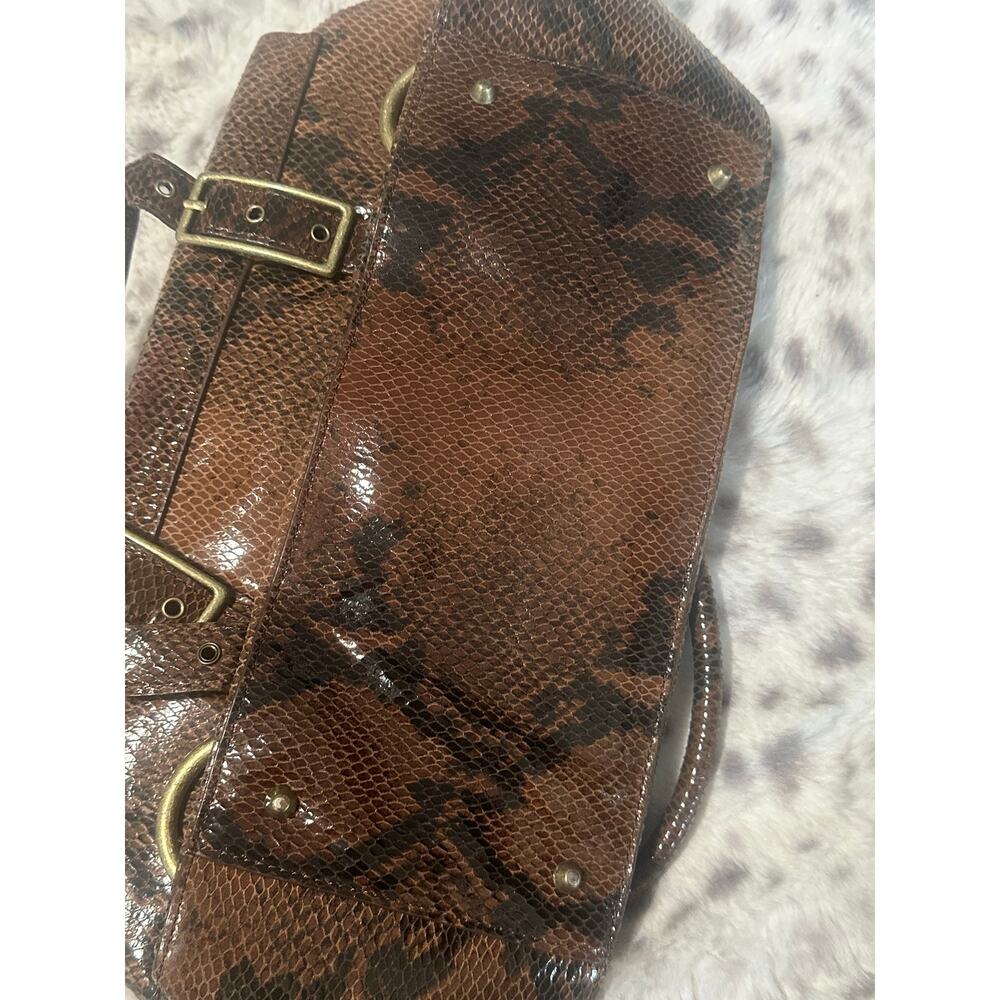 Y2K Casual Corner Genuine Leather Python Snake Pr… - image 3
